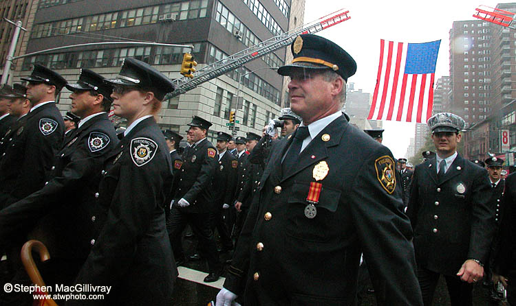 During the parade on 8th Avenue