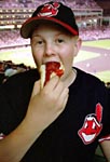 Peter enjoying his ball park dog