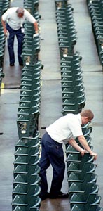 Drying the seats